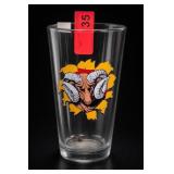 Shiner Bock Ram Graphic Beer Pint Glass