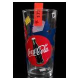 1998 Coca-Cola Blue Stars Glass Tumbler