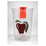 One Clear Glass Fruit-Decorated Jar or Tumbler