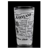 Maryland Old Line State Souvenir Glass Tumbler