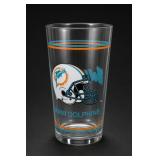 Miami Dolphins Helmet-Logo Glass Tumbler