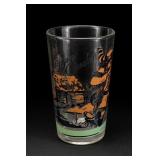 Davy Crockett Frontier Scene Glass Tumbler