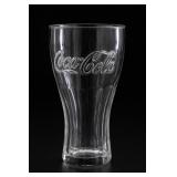 Coca-Cola Raised-Logo Faceted Flared Tumbler Glass