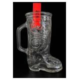 Clear Glass Boot-Shaped Mug