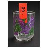 Floral Decorated Glass Tag 68