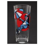 One Penguin Printed Glass Tumbler Umbrella Design