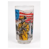 One Patriotic Historical Scenes Glass Tumbler