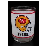 One San Francisco 49ers NFL Mobil Glass Tumbler