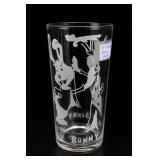 One Bunny Rabbit Decorated Clear Glass Tumbler