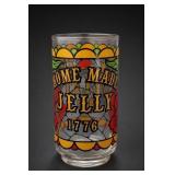 Decorated Clear Glass Tumbler "HOME JELLY 1976"