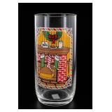 Christmas "TO SANTA" Fireplace Scene Glass Tumbl