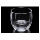 Clear Glass Sports-Car Graphic Tumbler