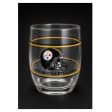 One Pittsburgh Steelers Decorated Drinking Glass