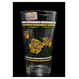 Whataburger 1986 Yellow Rose Texas Glass Tumbler
