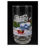Pepsi-Cola Holiday Winter Scene Glass Tumbler