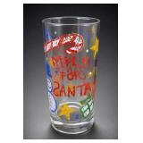 1pc Hand-Painted Decorated Glass & Lettering