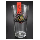 Single Barking Porter Beer Pint Glass Dog Emblem