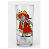 Decorated Gray Cartoon Cat Glass Tumbler