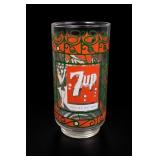 7 Up Decorated Footed Drinking Glass Tumbler