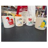 Four Disney Channel Little Mermaid Mugs