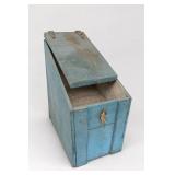 Blue Painted Wooden Storage Chest/Trunk