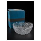 Cut Lead-Crystal Bowl with Associated Blue Box