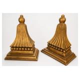 Lot of Two Ornate Wooden Wall Brackets Sconces