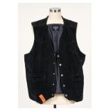 Cody James Black Western Vest, Size 2XL