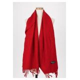 Red Scottish 100% Cashmere Scarf