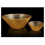 Anchor Hocking 'Honey Gold' Chip-and-Dip Set
