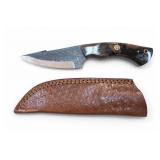 Knife with Fitted Brown Sheath