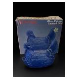 Artmark Blue Glass Chicken Covered Original Box
