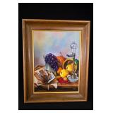 Framed Still-Life Painting, Inscribed 1961