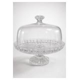Faceted Covered Glass Cake Stand