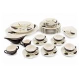 Red Wing Lotus Bronze Dinnerware Service