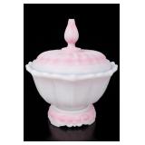 1976 Fenton Ogee 3-Piece Covered Candy Box on Base