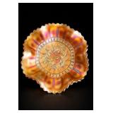 Dugan Windflower Carnival Glass Bowl