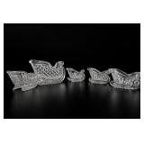 Lot of 5 Crystal Sleighs