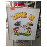 Mickey & Minnie 'Love Is' Framed Poster