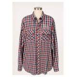 AKOO Plaid Long-Sleeve Button-Front Size 2XL