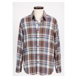 Robert Talbott Plaid Long-Sleeve Shirt, Size L