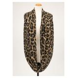 Michael Kors Leopard Knit Wrap, Size Not Readable