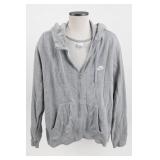 Nike Gray Full-Zip Hooded Sweatshirt, Size XXL