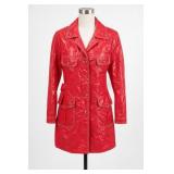 Vintage Red Raincoat, Small/XS