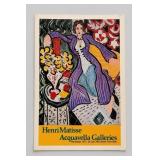 1973 Henri Matisse Acquavella Exhibition Poster