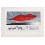 1966 Man Ray Lips Exhibition Poster