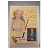 Robt. Burns Cigarillos Bert Lahr Ad Poster