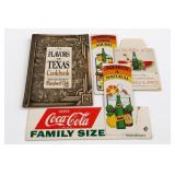 Lot of Texas Beverage Advertising & Cookbook