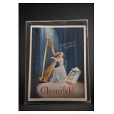 1936 Chesterfield Harp Cigarette Poster