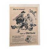 c. 1945 Old Gold Cigarette Ad Sheet